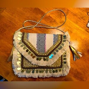 Bohemian Chic Embellished Hobo Bag